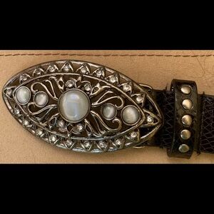 Guess black jeweled belt size small.
